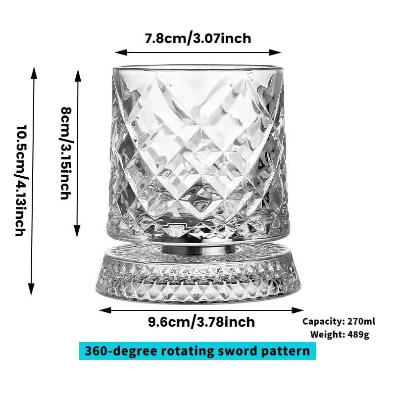 🎁Hot Sale Promotion 49% OFF🔥 Luxury 360° Spinning Crystal Glass