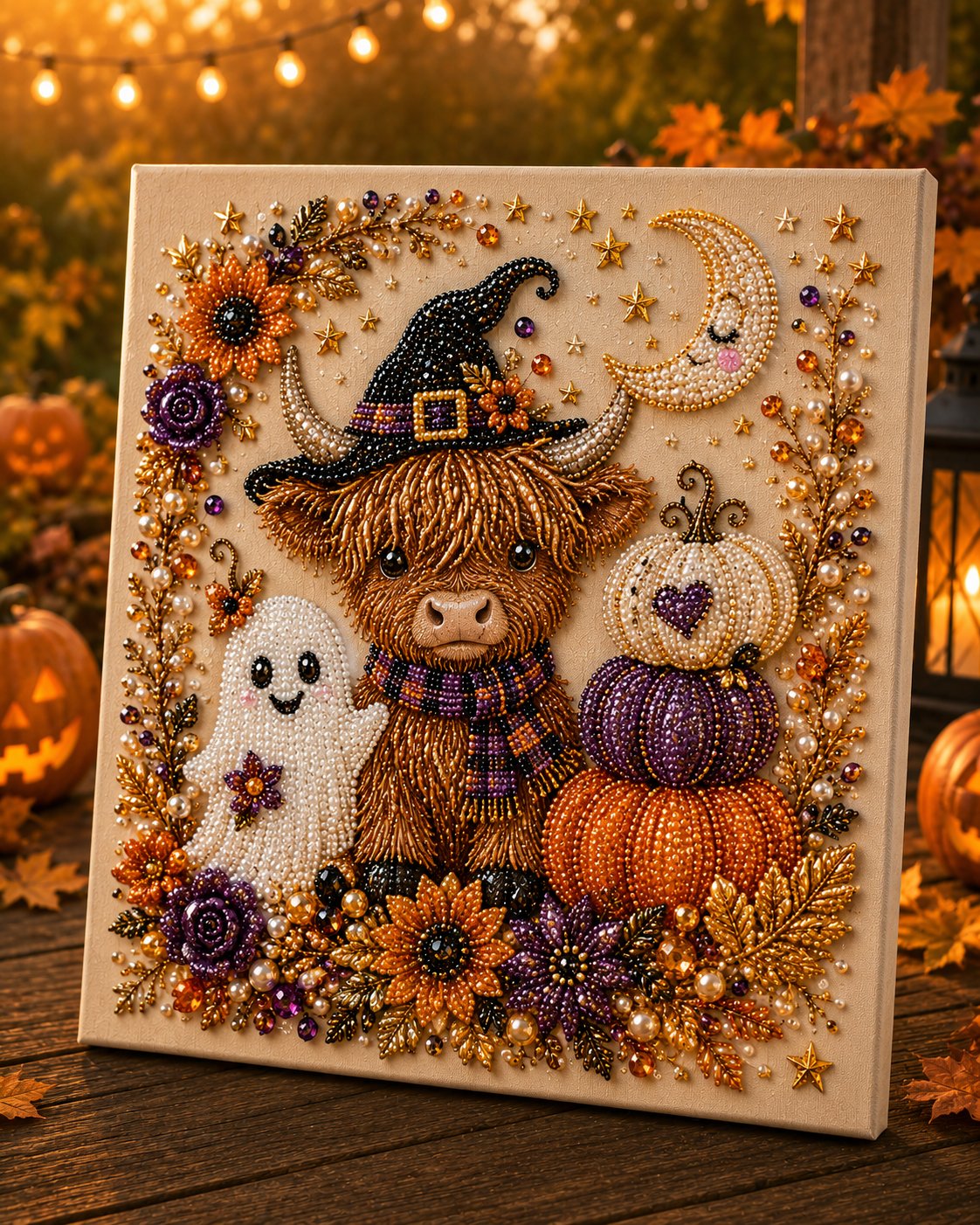 🔥 Last Day 60% OFF – 👻✨ Halloween Pearl Art DIY Kit – Turn Tiny Pearls into Spooky-Cute Magic