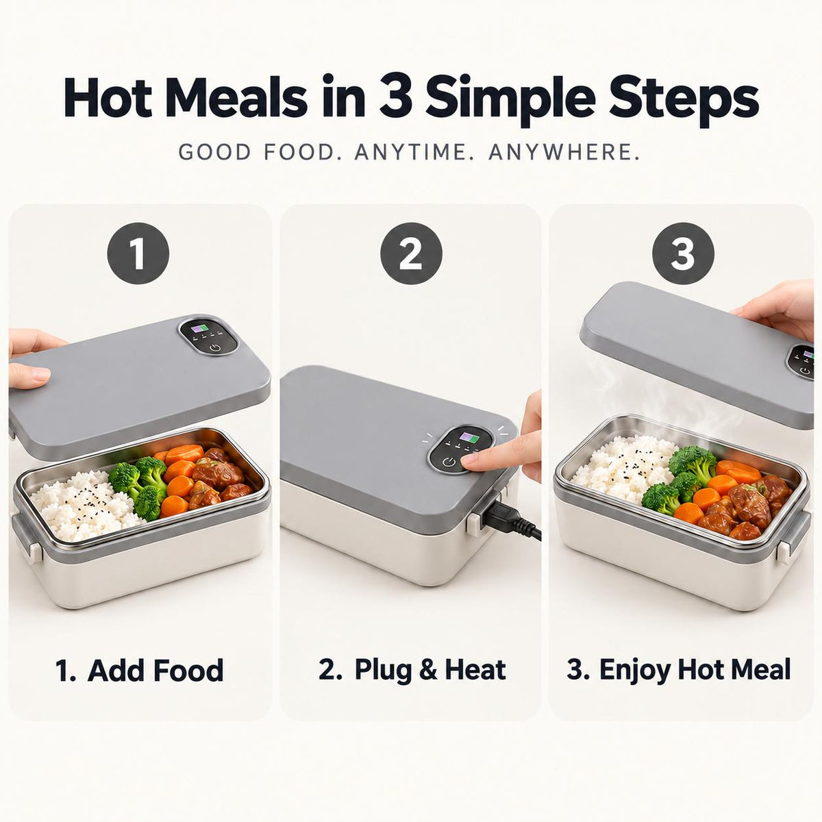 Electric Heating Stainless Steel Insulated Lunch Box