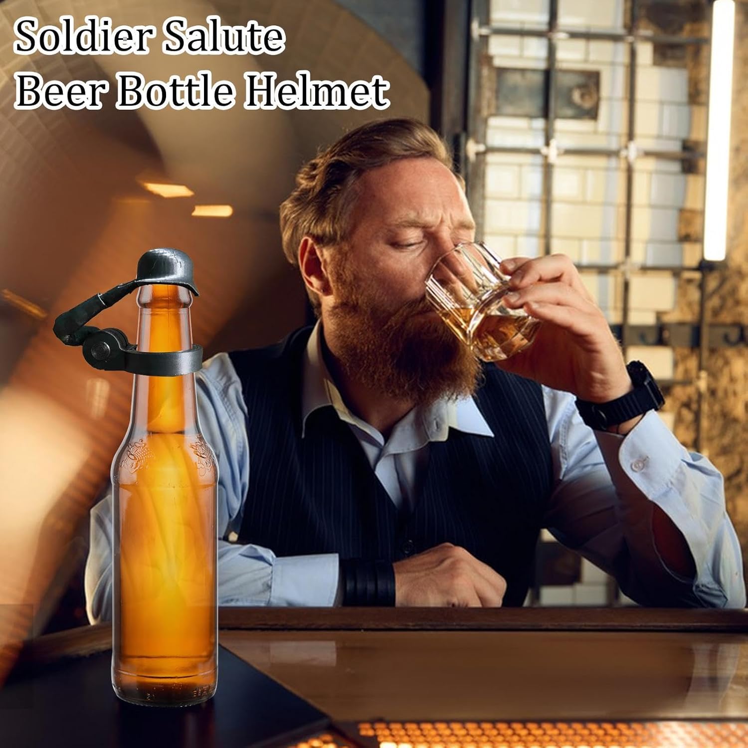 🫡 Reusable Soldier Salute Beer Bottle Helmet with Built-in Opener — Salute The Homies & Lock In Beer Flavor🍺