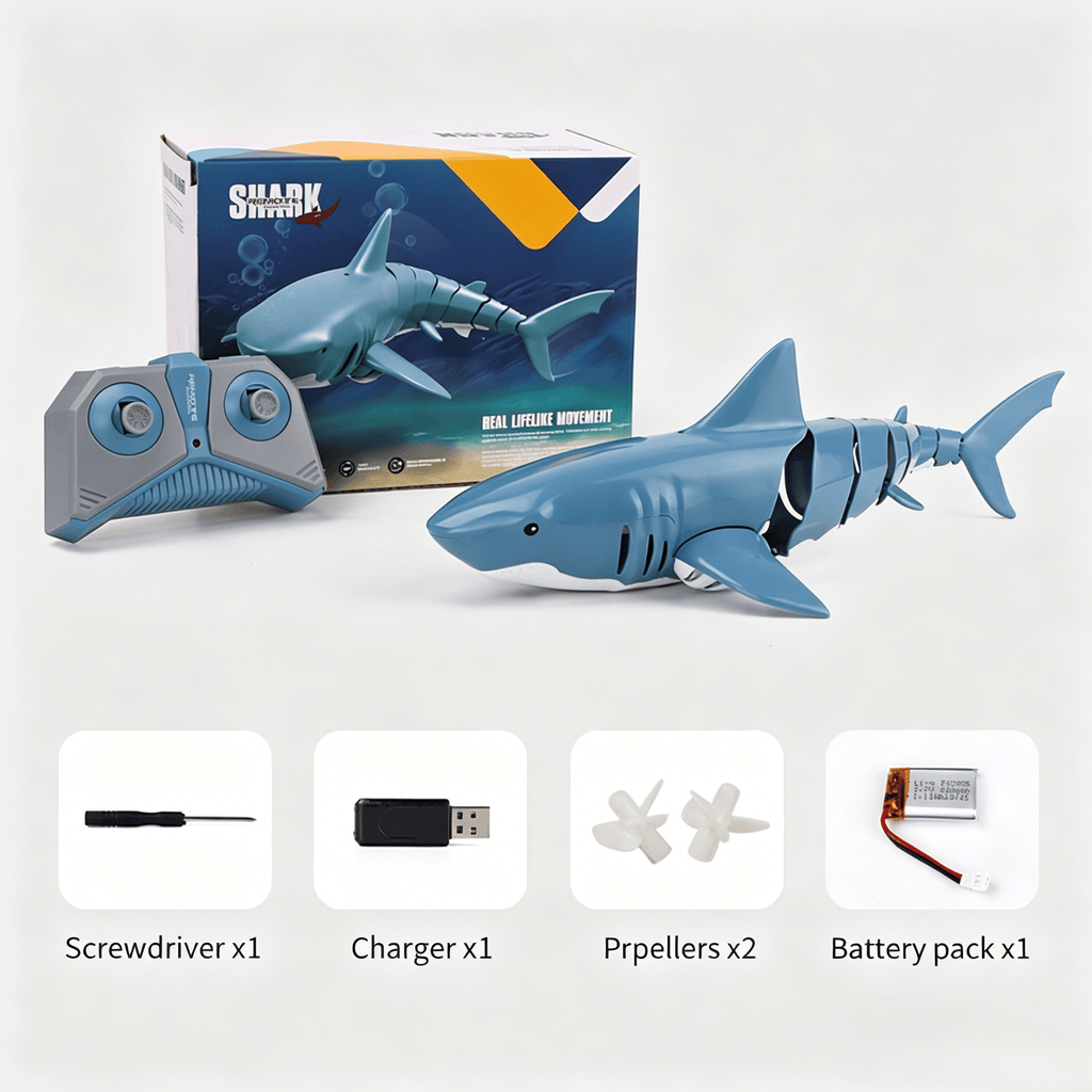 🦈💦2.4G Remote Control Shark Toy – Realistic Swimming RC Shark for Kids
