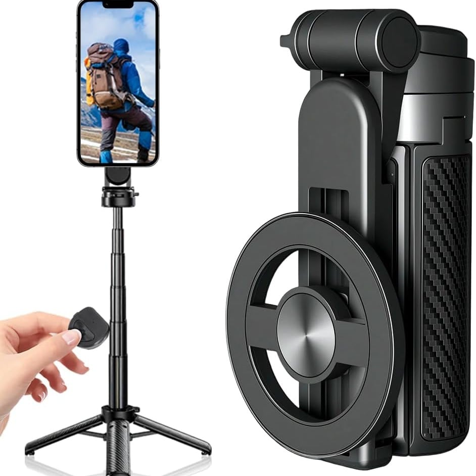49% OFF:Hands-Free Magic! Magnetic 4-in-1 Selfie Stick Tripod for Phone 🤳🔥