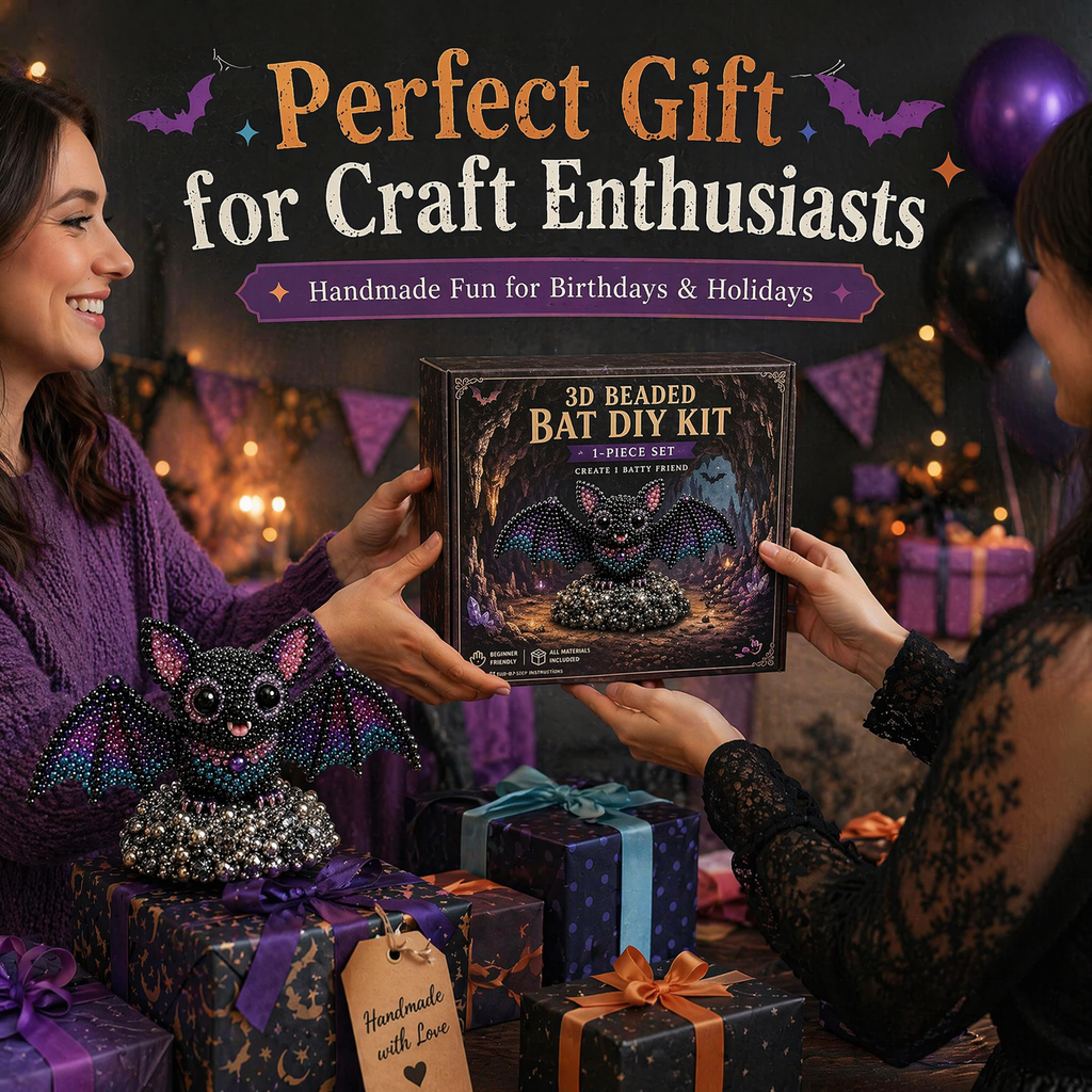 Mini 3D Beaded Halloween Bat DIY Kit