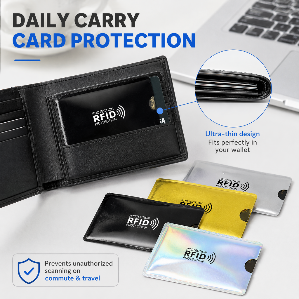 RFID Blocking Sleeves – Stop Card Skimming Instantly