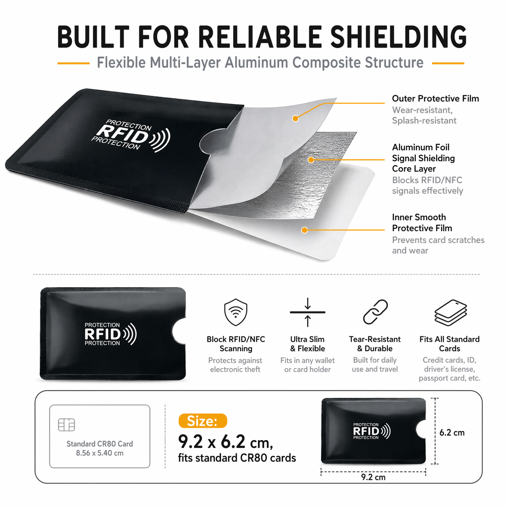 RFID Blocking Sleeves – Stop Card Skimming Instantly