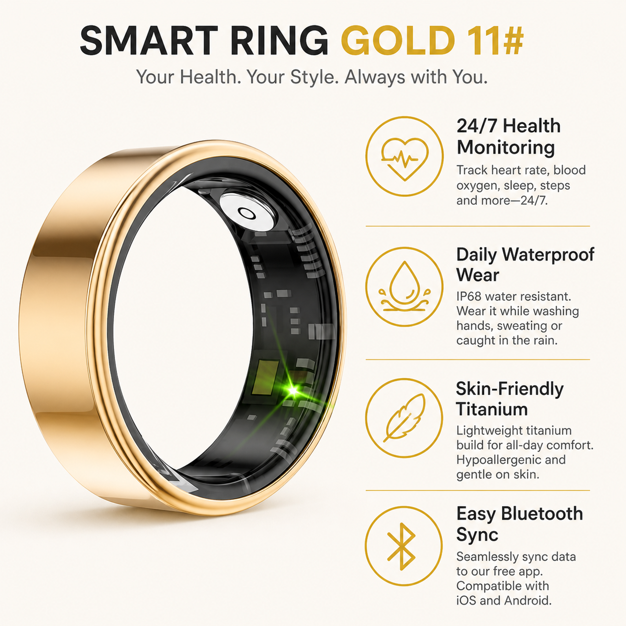 Smart Ring Health and Activity Tracker