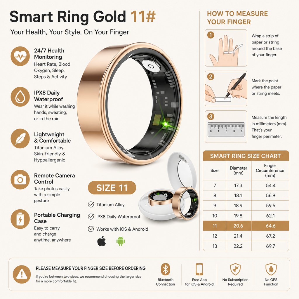 Smart Ring Health and Activity Tracker