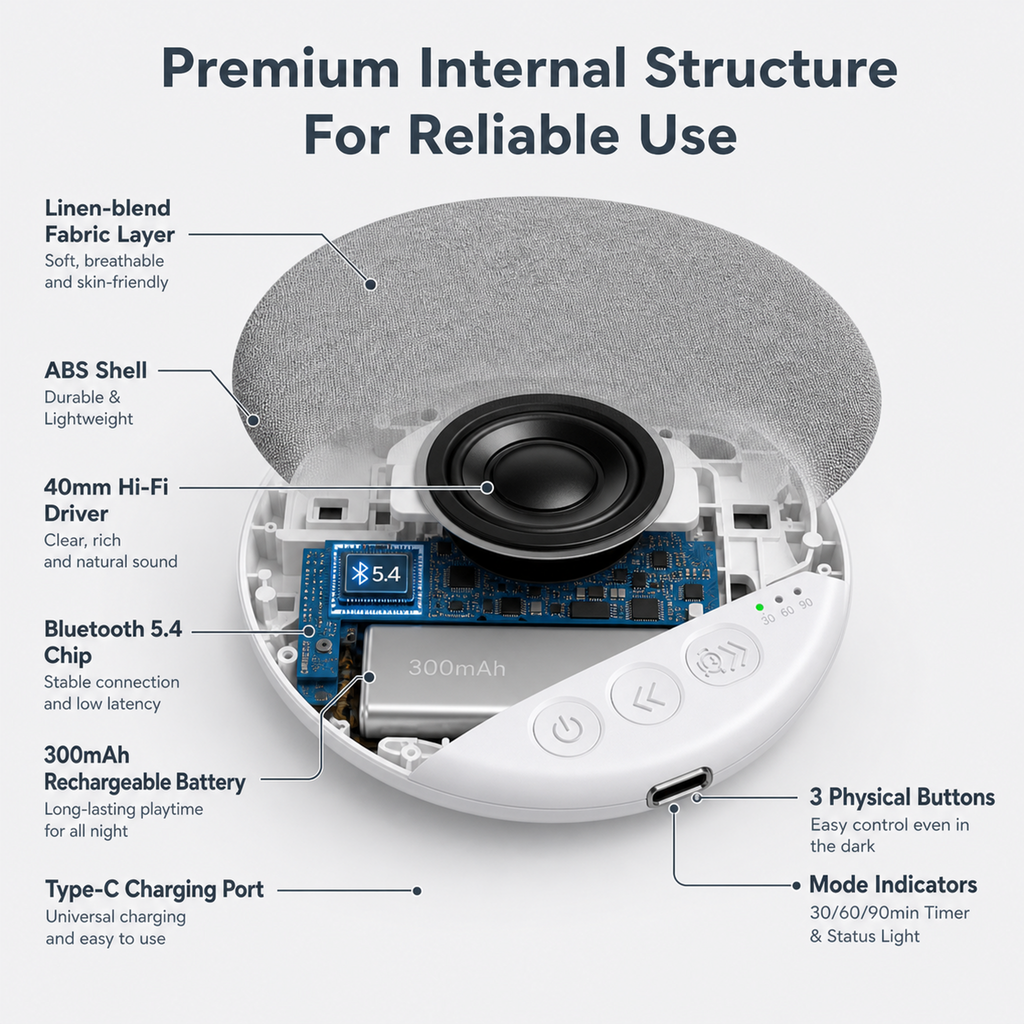 Ultra-thin under-pillow sleep-aid speaker / Bluetooth speaker