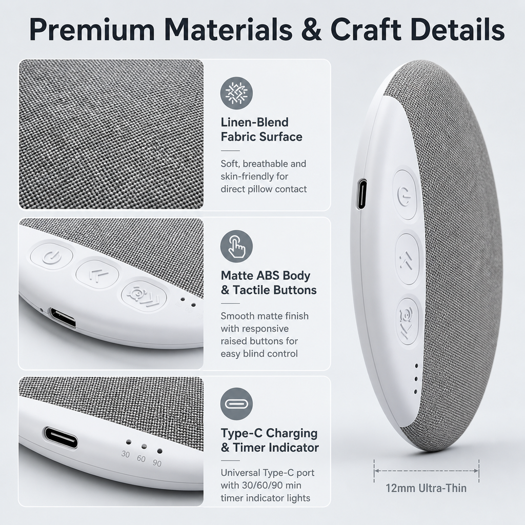 Ultra-thin under-pillow sleep-aid speaker / Bluetooth speaker