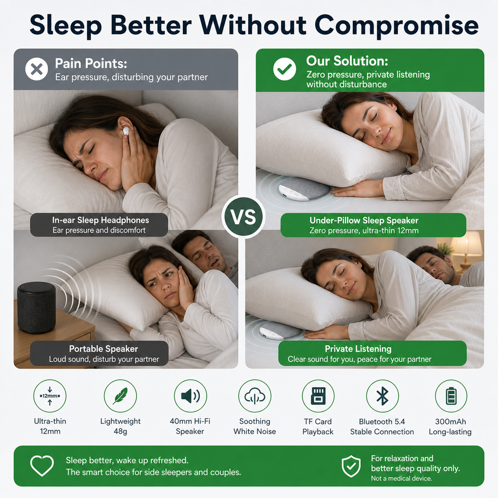 Ultra-thin under-pillow sleep-aid speaker / Bluetooth speaker