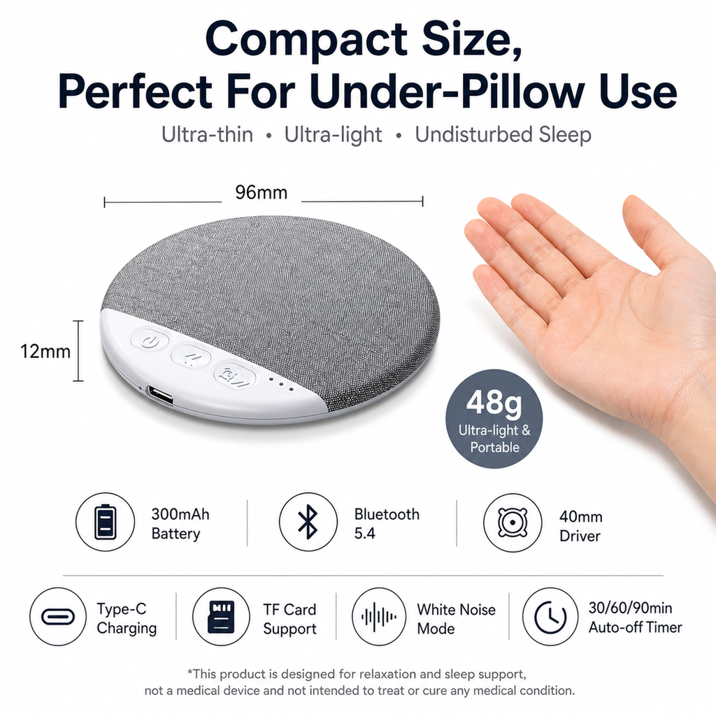 Ultra-thin under-pillow sleep-aid speaker / Bluetooth speaker