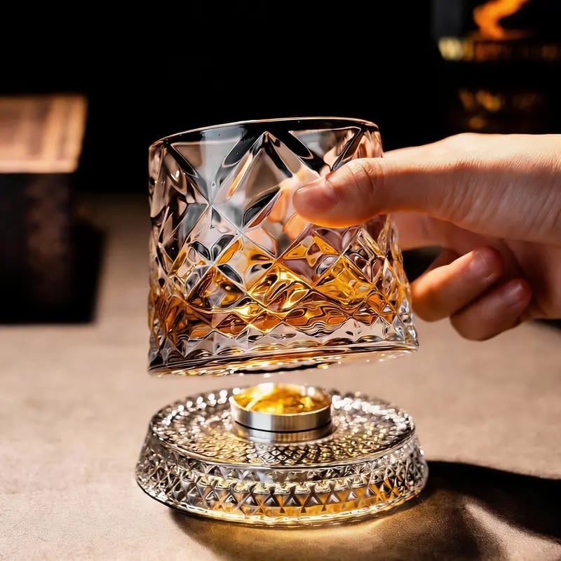 🎁Hot Sale Promotion 49% OFF🔥 Luxury 360° Spinning Crystal Glass