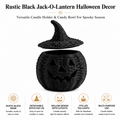 Black resin hollow pumpkin lantern Halloween lantern