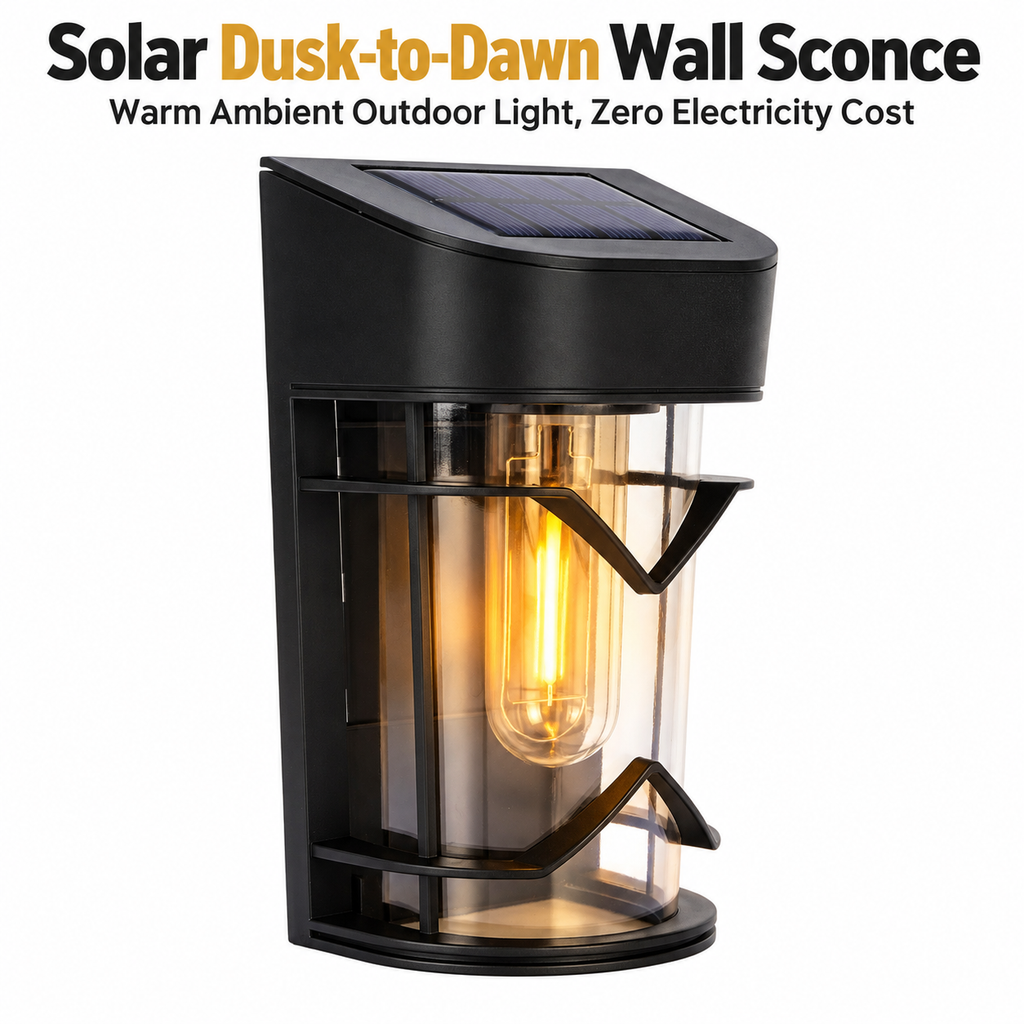 Light-controlled solar wall lamp