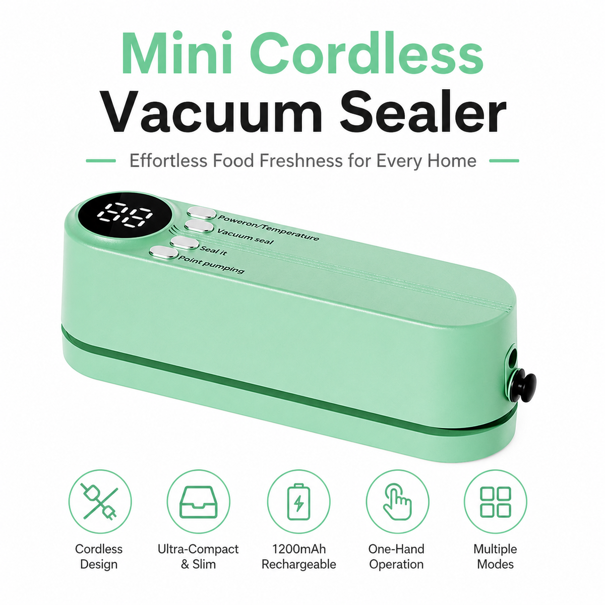 Rechargeable Mini Wireless Vacuum Sealer