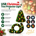 HD USB Christmas tree projector light