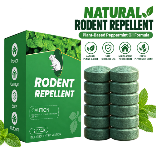 12 Packs of Natural Rodent Repellent (Containing Camphor and Peppermint Oil)