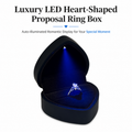 Heart-shaped LED light-up ring box