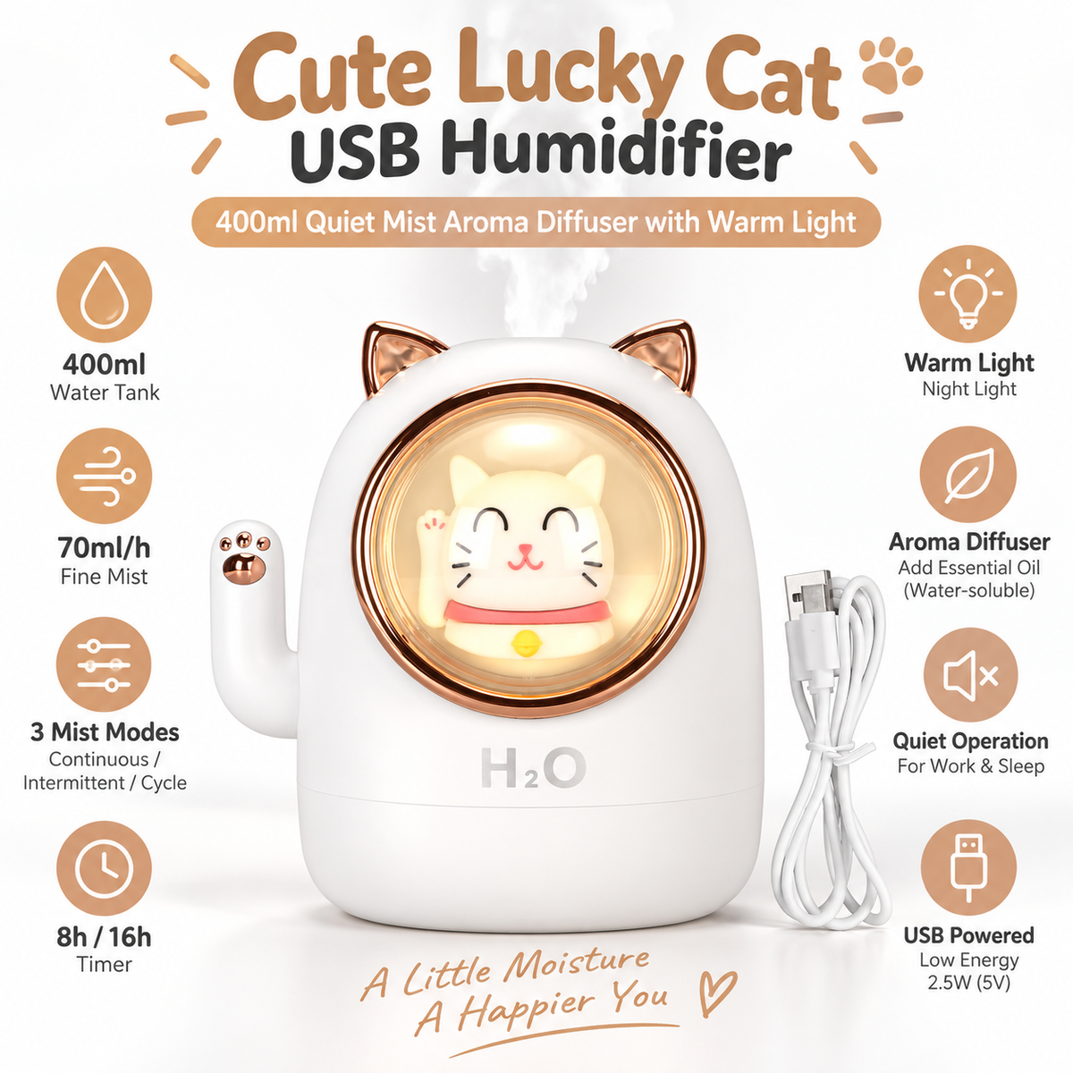 Cat Shape Aroma Humidifier