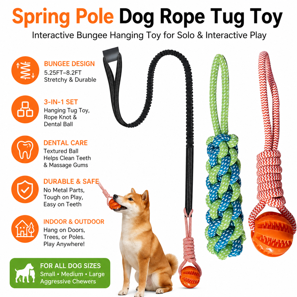 Dog Interactive Tether Tug Rope Toys