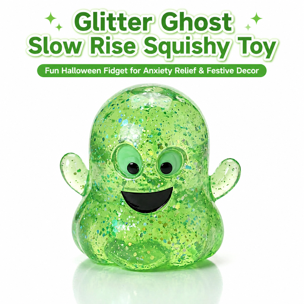 Stress-relieving ghost-shaped slow-rebound soft and cute fingertip toy