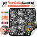 DIY Coloring Blanket Set (includes 24 markers)