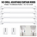 4-Piece Telescopic Tension Rod Set