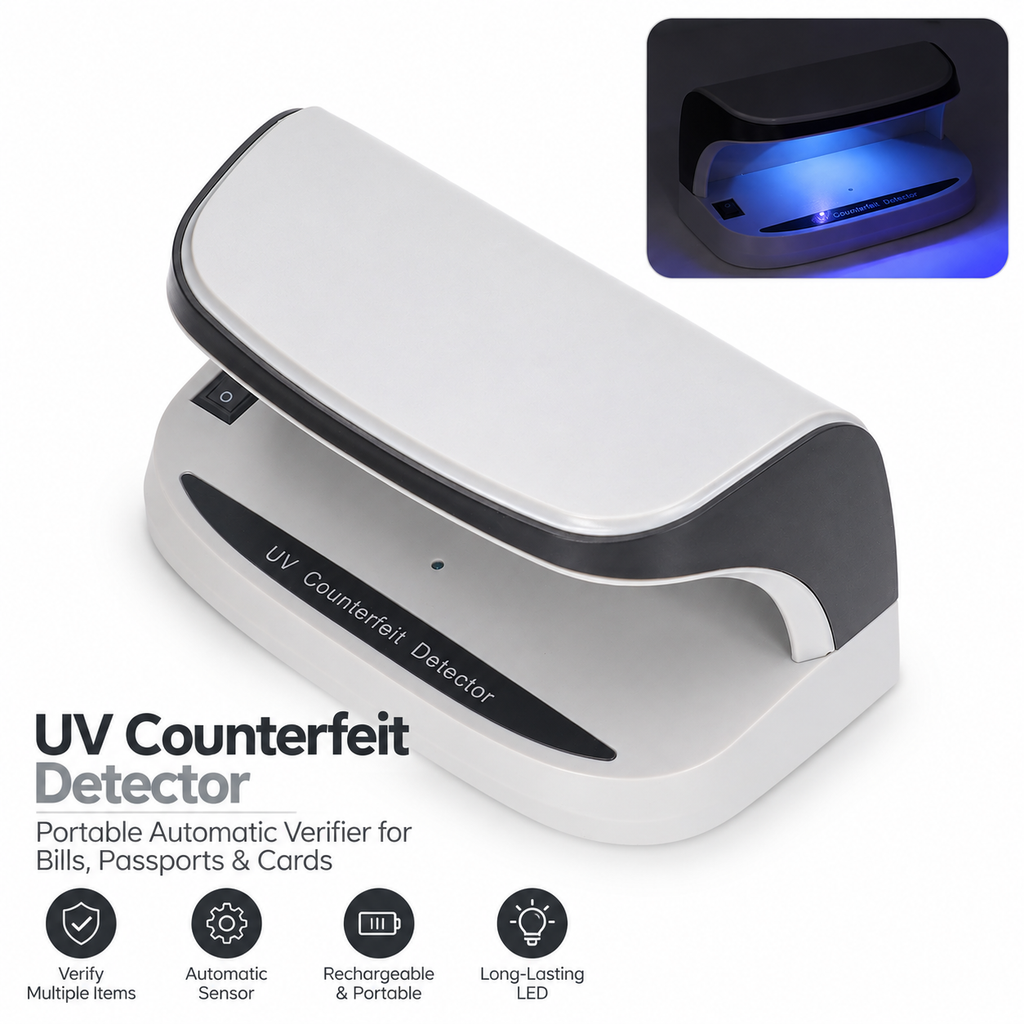 UV Banknote Detector — Supports verification of checks, passports, and credit cards