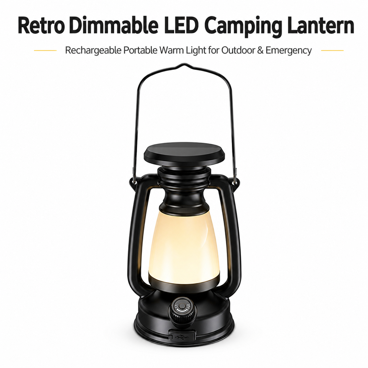 Vintage-style Dimmable LED Camping Lantern