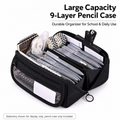 Large-capacity 9-layer transparent pencil case