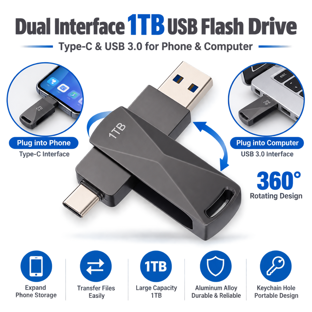 Dual interface U disk Type-c+USB 3.0 U disk