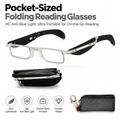Mini Folding Reading Glasses: HD Anti-Blue Light Eye Protection Portable Readers for Elderly Travel