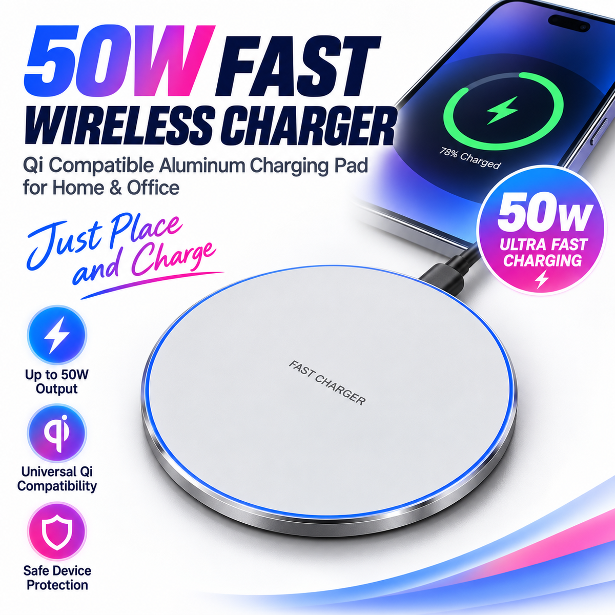Aluminum Wireless Charging Pad