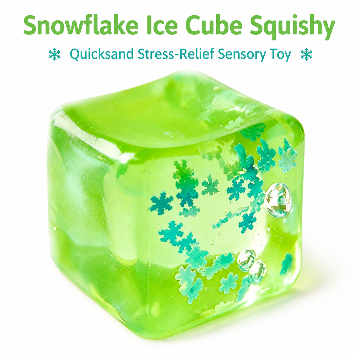 Soft, fluffy ice cubes – a stress-relieving toy made of quicksand.