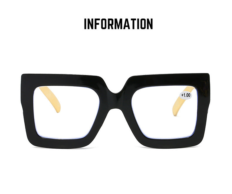 🔥Last day, 70% OFF!🔥-Women’s Oversized Square Chain Reading Glasses(1set-6pcs)