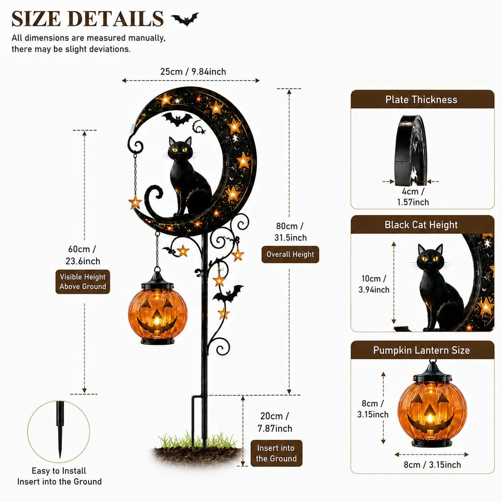 🎃 Halloween Early Bird Sale | 49% OFF Pumpkin Moon Garden Stake Light(📦Buy 2 Free Shipping)