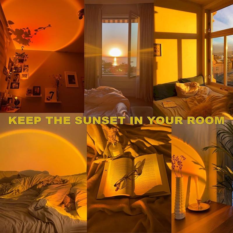 🌅Sunset Lamp Projector Light 💫180° Adjustable RGB Sunset Mood Lamp
