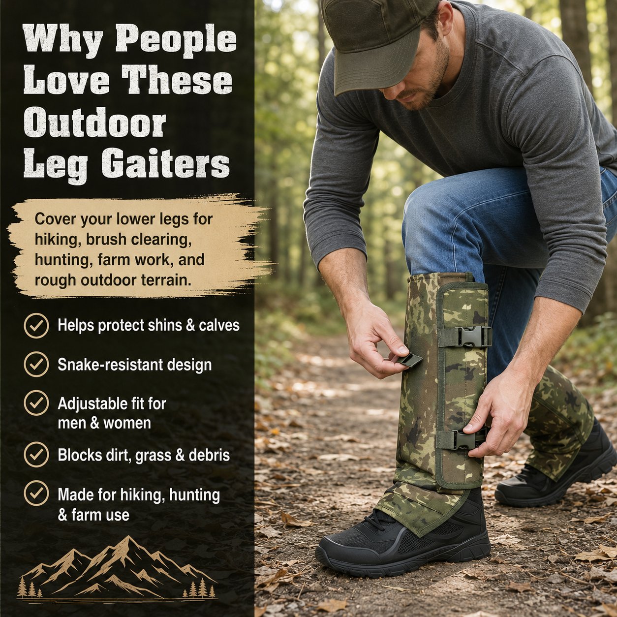 🌿 Essentials for outdoor trips🔥-Resistant Outdoor Leg Gaiters
