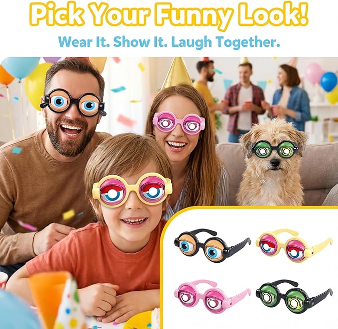 Interactive Winking Mechanism Funny Glasses