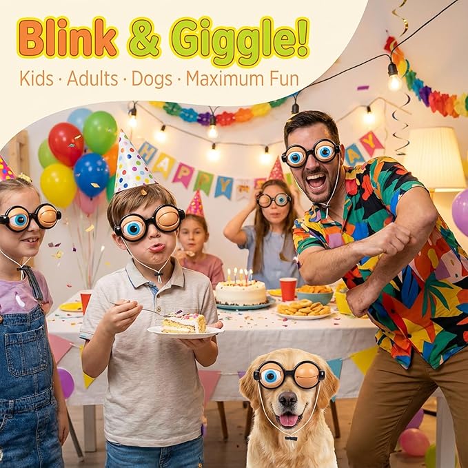 Interactive Winking Mechanism Funny Glasses