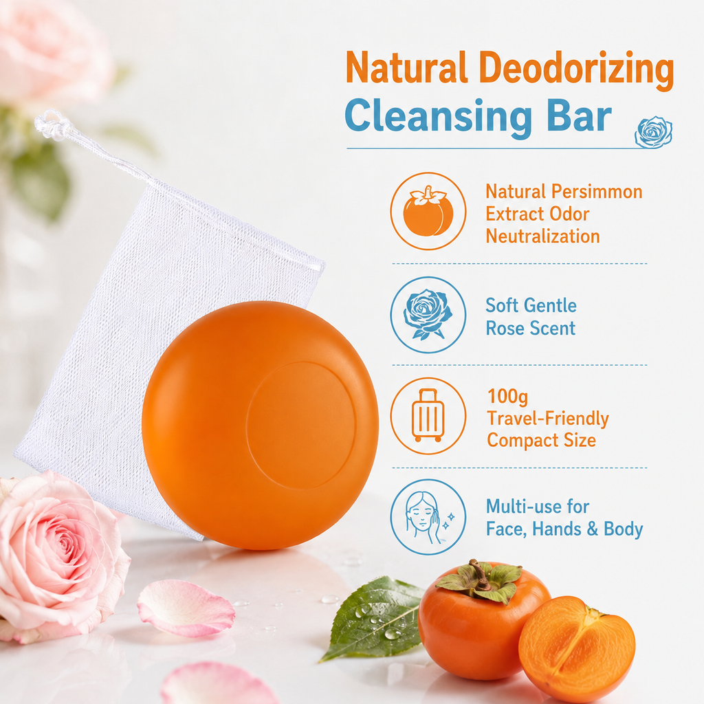Rose Scent Persimmon Deodorant Soap Bar