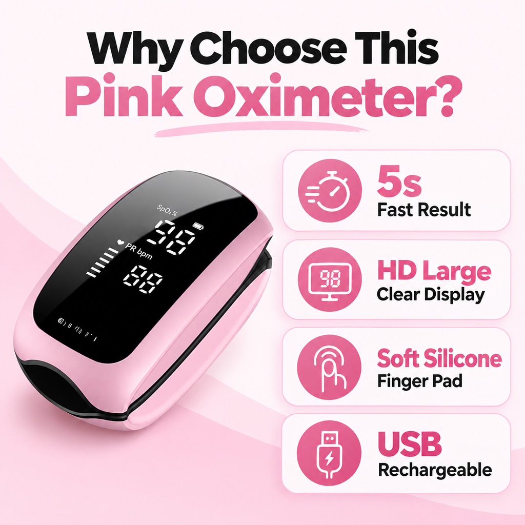 Rechargeable Fingertip Pulse Oximeter for Home Use