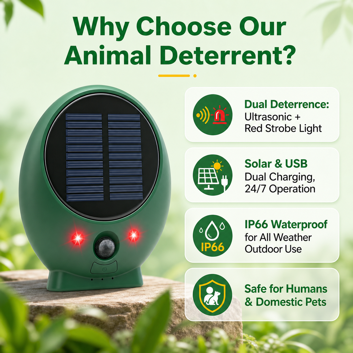 Solar Animal Repeller Deterrent