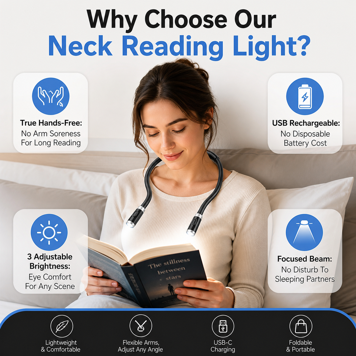 Rechargeable LED Book Light