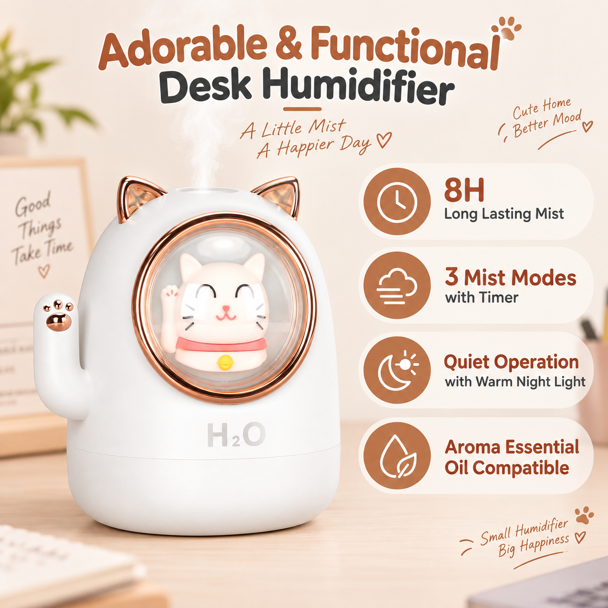 Cat Shape Aroma Humidifier
