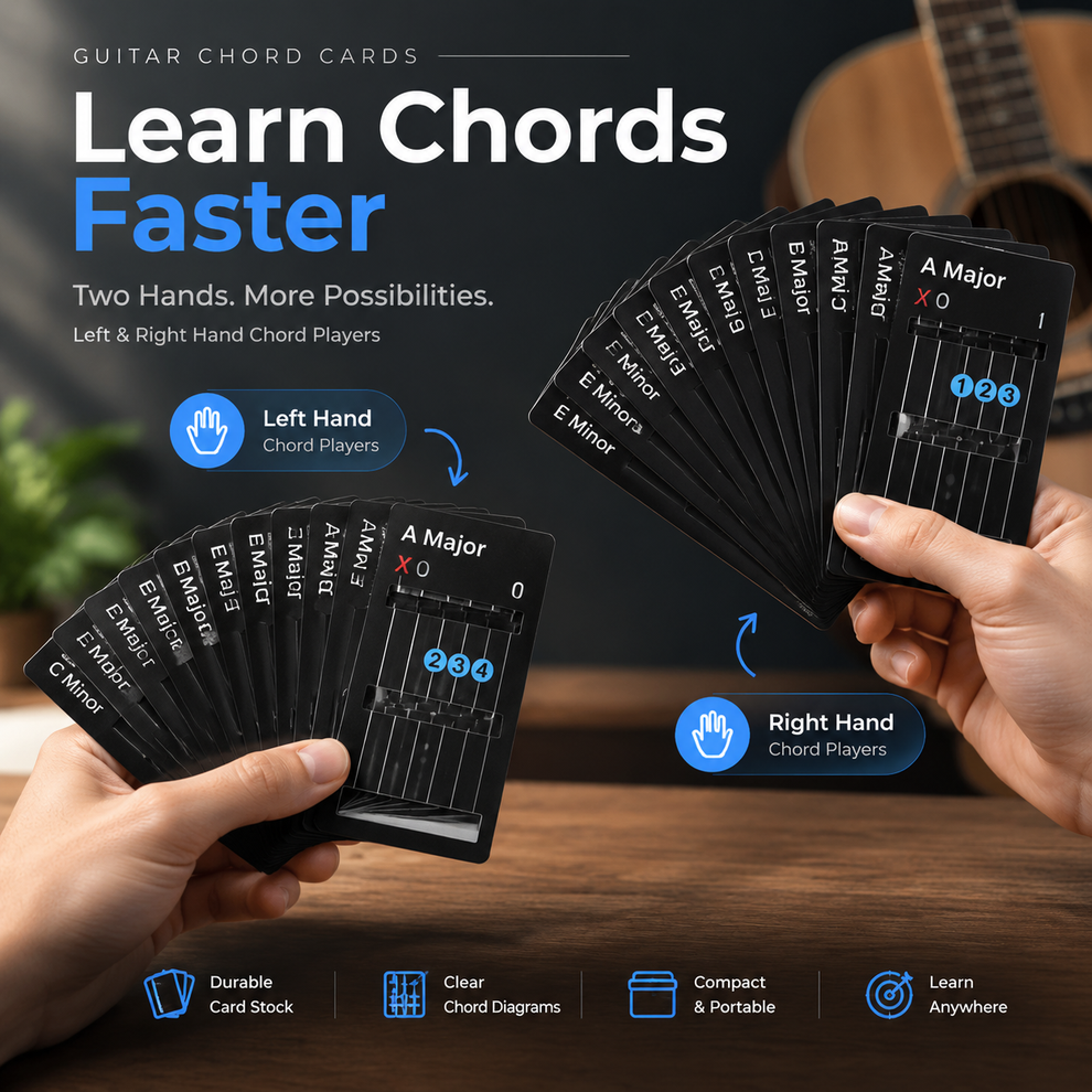 💯🎸✨ Guitar Chord Cards — Learn Chords Faster & Master Your Guitar Skills Easier!