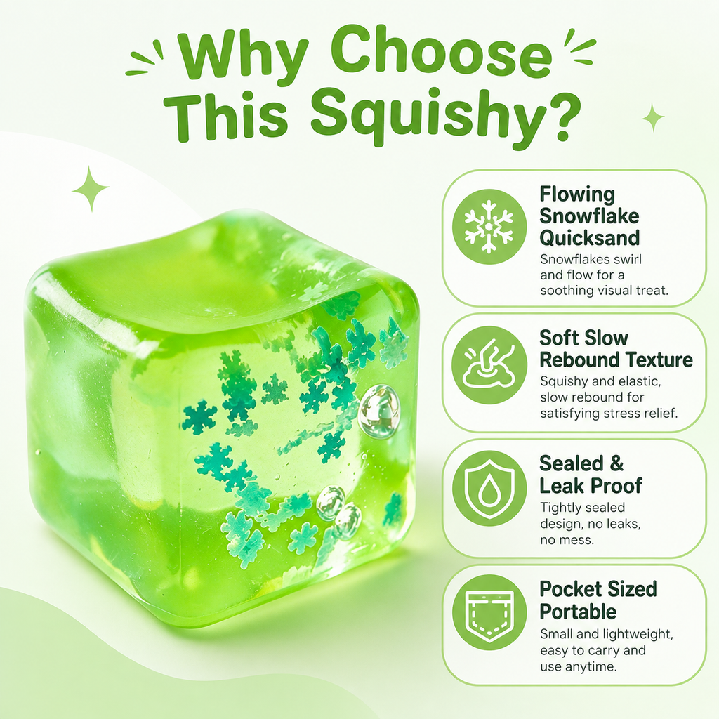 Soft, fluffy ice cubes – a stress-relieving toy made of quicksand.