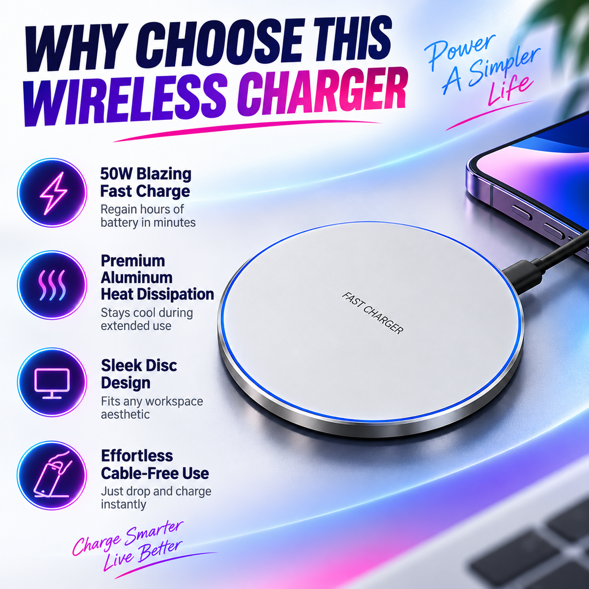 Aluminum Wireless Charging Pad
