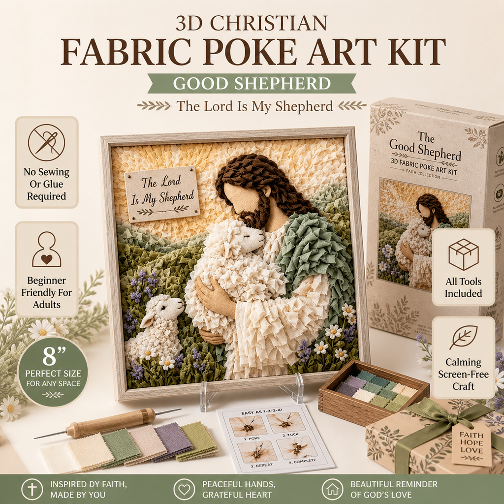 3D Christian Fabric Poke Art Kit