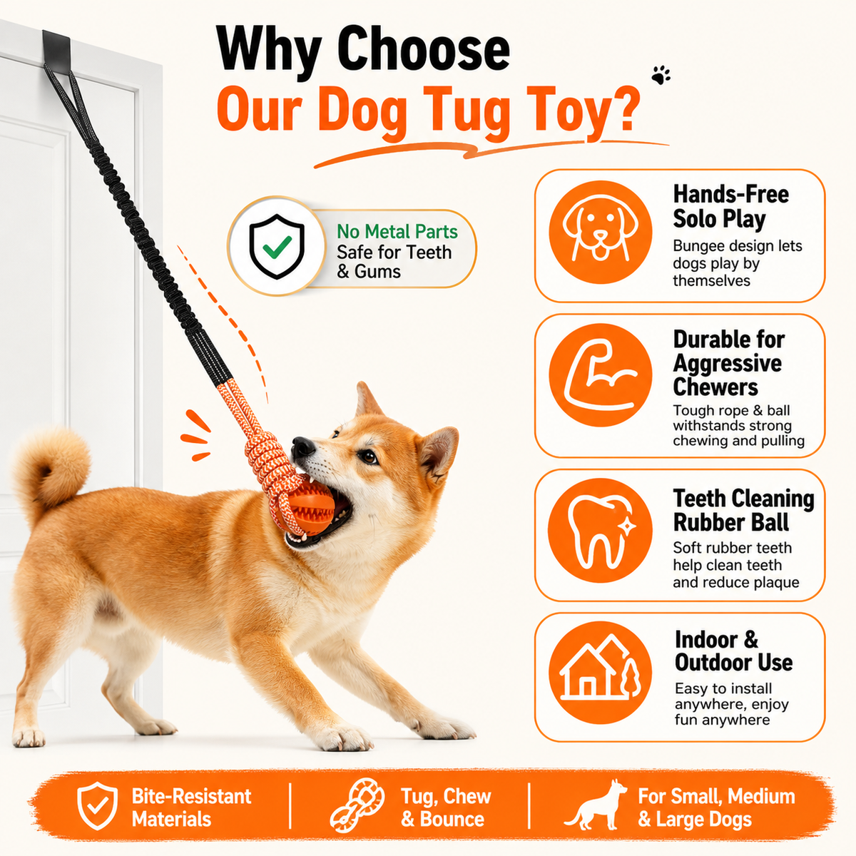 Dog Interactive Tether Tug Rope Toys